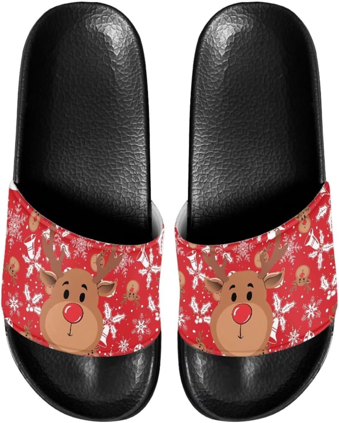 Противоскользящие сланцы для женщин и мужчин, открытые босоножки для дома, удобные плоские шлепанцы для ванной и пляжа Annejudy, Christmas Reindeer
Противоскользящие сланцы для женщин и мужчин, открытые босоножки для дома, удобные плоские шлепанцы для ванной и пляжа Annejudy, Christmas Reindeer