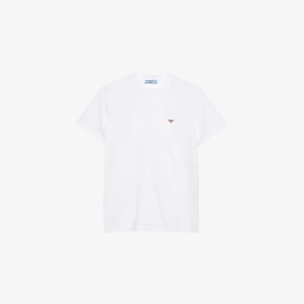 Футболка Prada с брендовой табличкой, белый
Футболка Prada с брендовой табличкой, белый