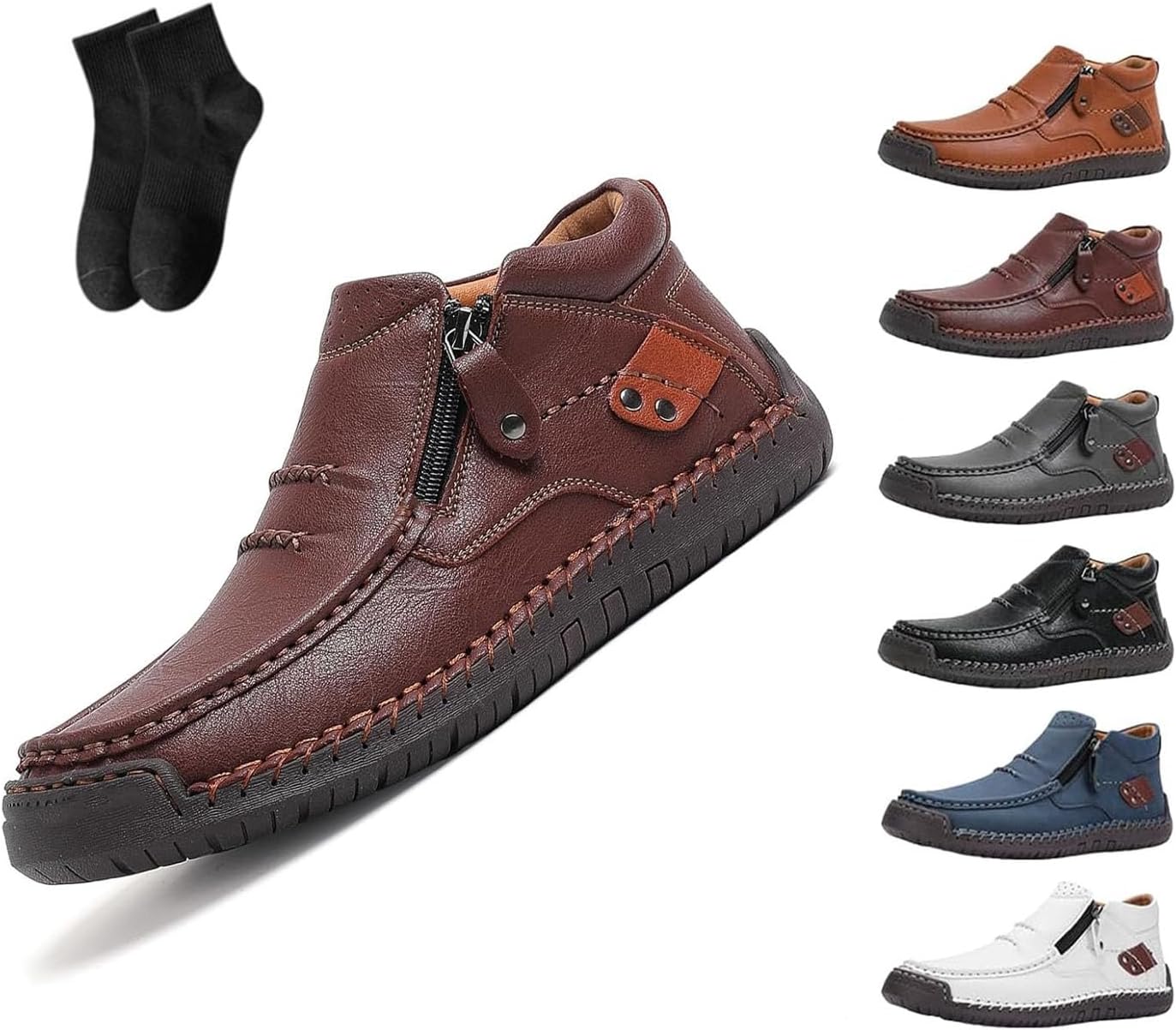 Кожаные туфли, мужские ручной работы премиальные кожаные ботинки-слипоны для вождения - широкий носок, поддержка свода стопы, мужские ботинки, мужские ортопедические ботинки на боковой молнии для вождения Noworfewer, темно-коричневый
Кожаные туфли, мужские ручной работы премиальные кожаные ботинки-слипоны для вождения - широкий носок, поддержка свода стопы, мужские ботинки, мужские ортопедические ботинки на боковой молнии для вождения Noworfewer, темно-коричневый