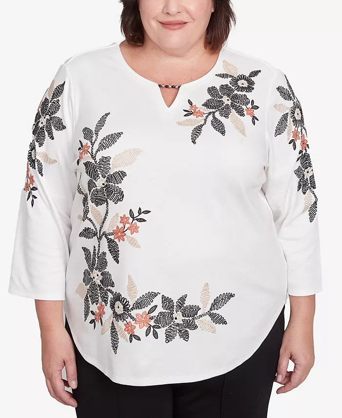 Топ Natural Instinct Earthy с цветочной вышивкой и текстурой размера плюс Alfred Dunner, коричневый/бежевый
Топ Natural Instinct Earthy с цветочной вышивкой и текстурой размера плюс Alfred Dunner, коричневый/бежевый