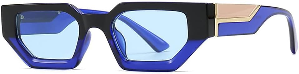 Винтажные солнцезащитные очки неправильной формы для женщин и мужчин, солнцезащитные очки для женщин в маленькой оправе, защита от ультрафиолета UV400 VFDHN, Black Blue Blue
Винтажные солнцезащитные очки неправильной формы для женщин и мужчин, солнцезащитные очки для женщин в маленькой оправе, защита от ультрафиолета UV400 VFDHN, Black Blue Blue
