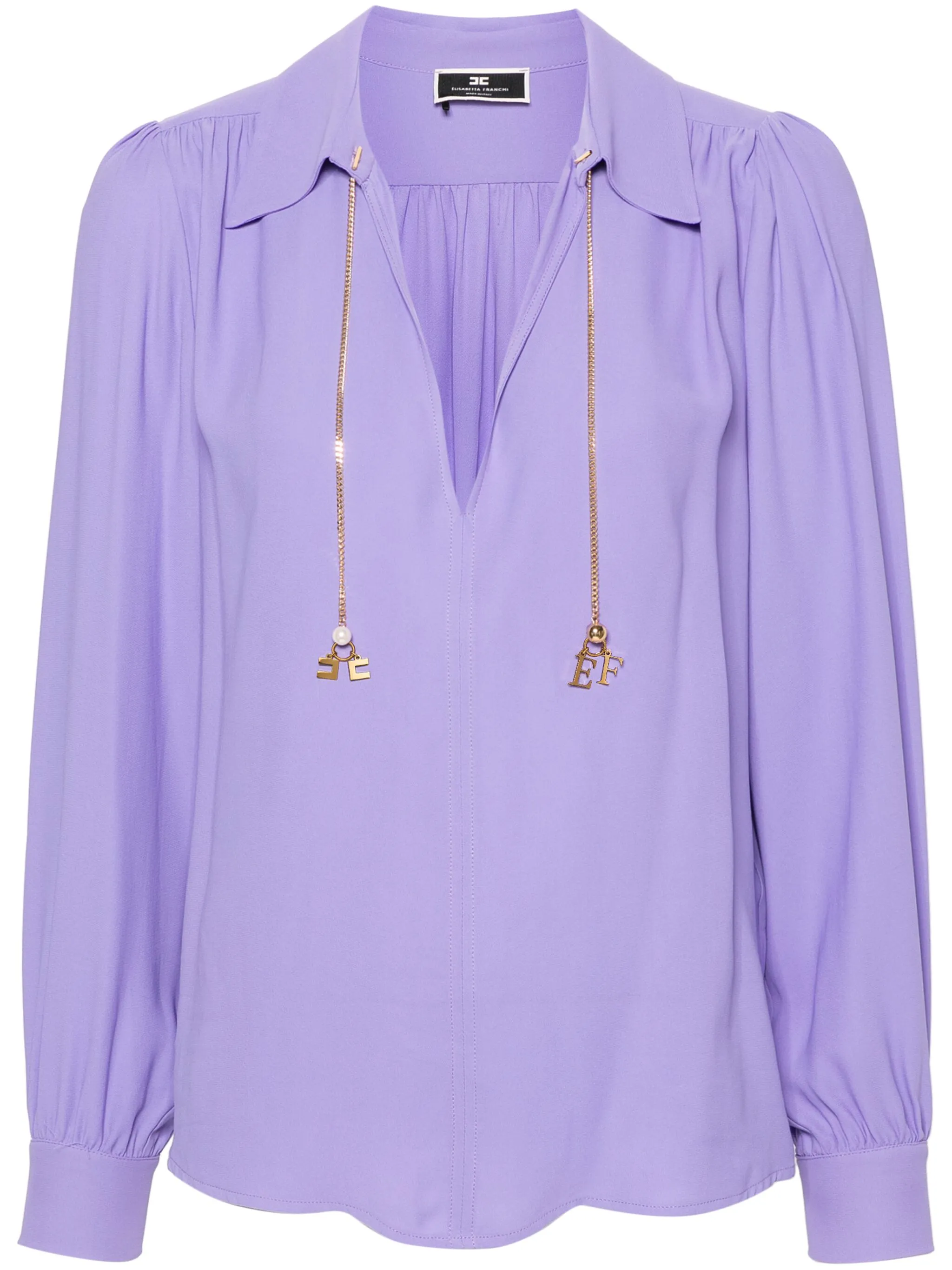 Блузка с логотипом Elisabetta Franchi, фиолетовый
Блузка с логотипом Elisabetta Franchi, фиолетовый