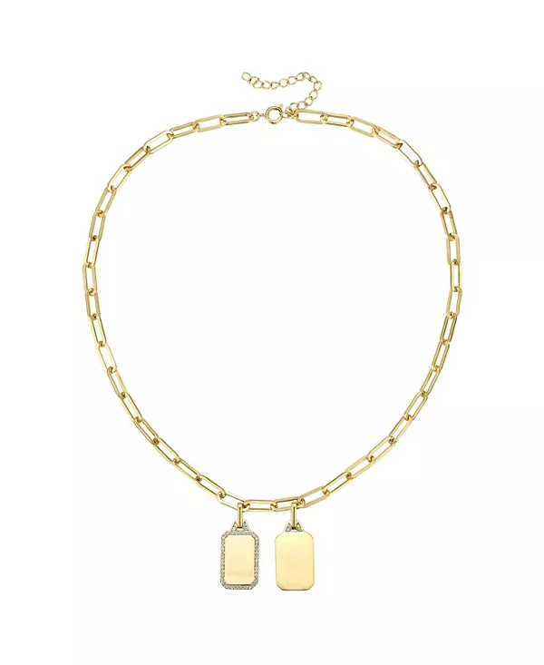 Двойное ожерелье с подвеской в виде троса и регулируемой цепочкой из кубического циркония, покрытого 14-каратным золотом Rachel Glauber, gold
Двойное ожерелье с подвеской в виде троса и регулируемой цепочкой из кубического циркония, покрытого 14-каратным золотом Rachel Glauber, gold