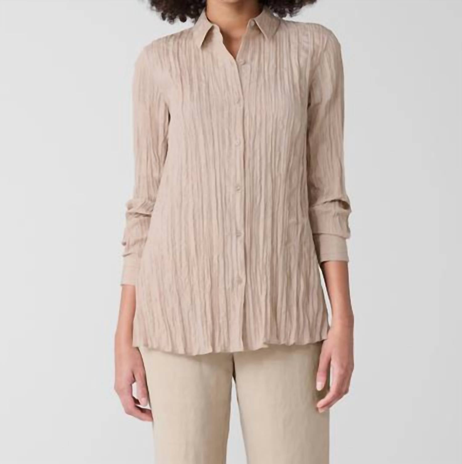 Плиссированная рубашка Wheat Clsscr Cllr Eileen Fisher, Wheat
Плиссированная рубашка Wheat Clsscr Cllr Eileen Fisher, Wheat