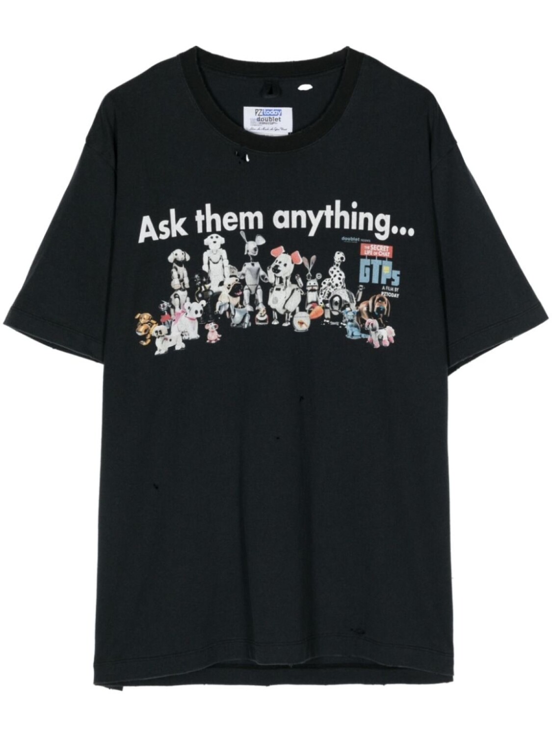Doublet футболка с графичным принтом из коллаборации с PZ Today, черный
Doublet футболка с графичным принтом из коллаборации с PZ Today, черный