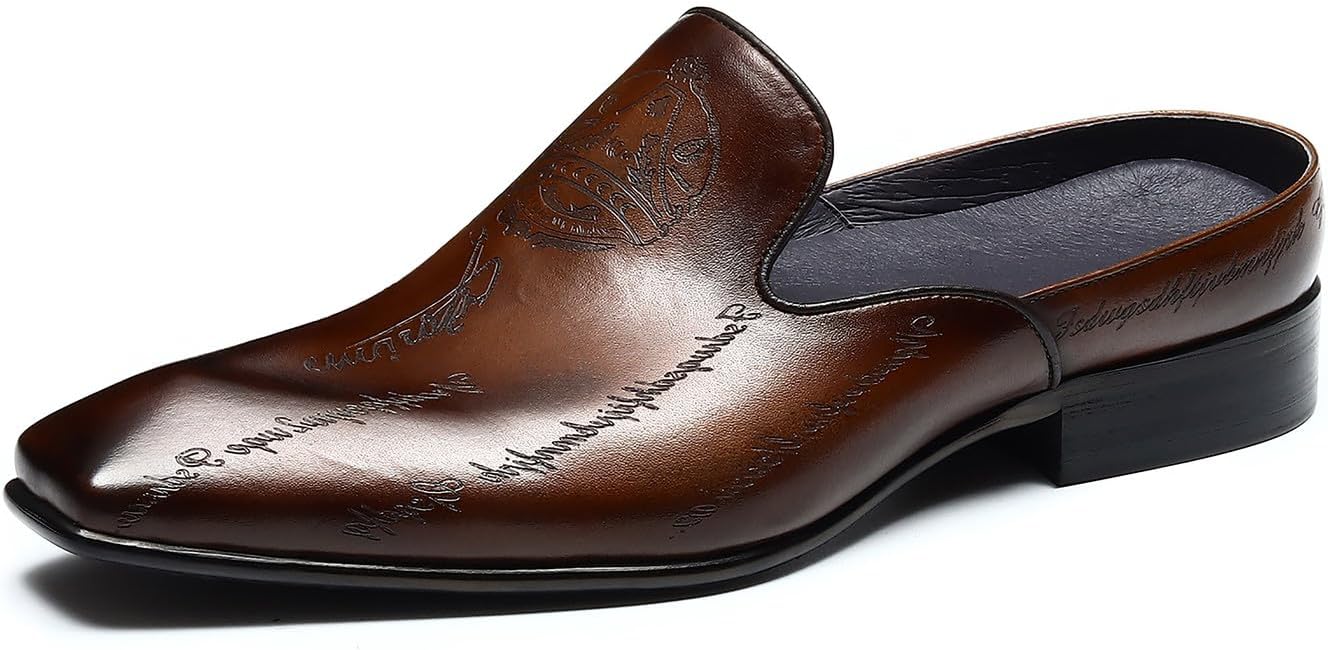 Мужские мюли Santimon сандалии формальные лоферы из кожи сабо бизнес-кэжуал открытая задняя часть шлепанцы на лето для мужчин, темно-коричневый
Мужские мюли Santimon сандалии формальные лоферы из кожи сабо бизнес-кэжуал открытая задняя часть шлепанцы на лето для мужчин, темно-коричневый