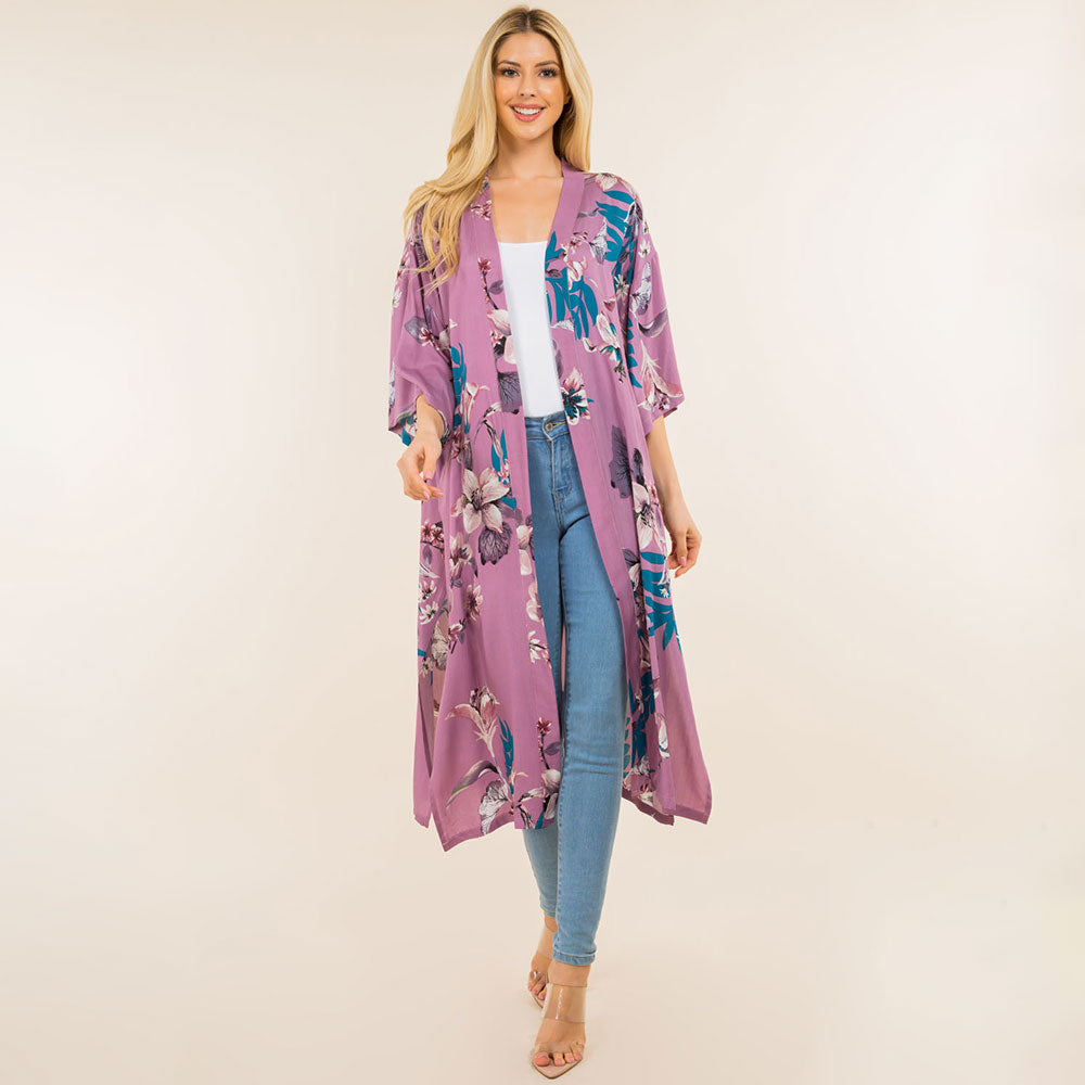 Цветочный длинный кимоно пончо TRUEDAMES, фиолетовый
Цветочный длинный кимоно пончо TRUEDAMES, фиолетовый