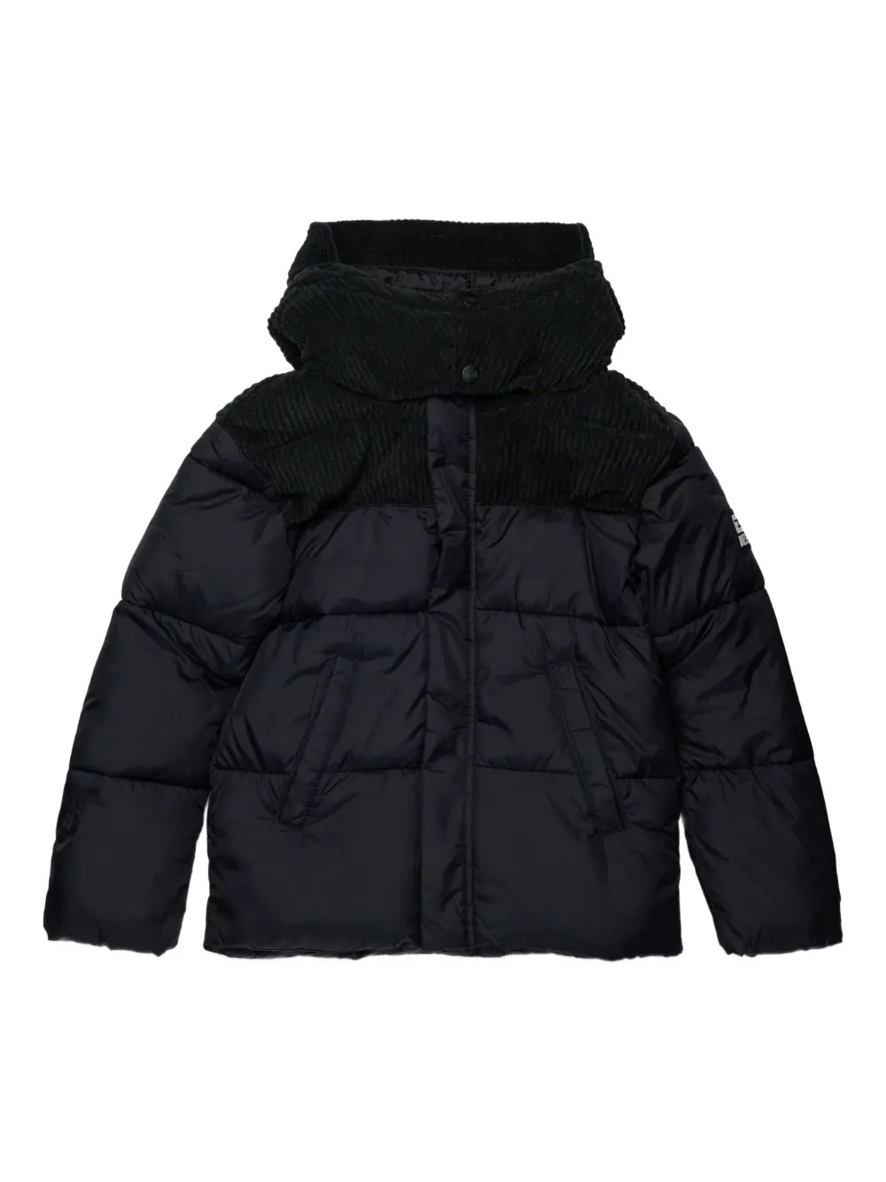 Пуховик с вельветовыми вставками Diesel Kids, черный
Пуховик с вельветовыми вставками Diesel Kids, черный