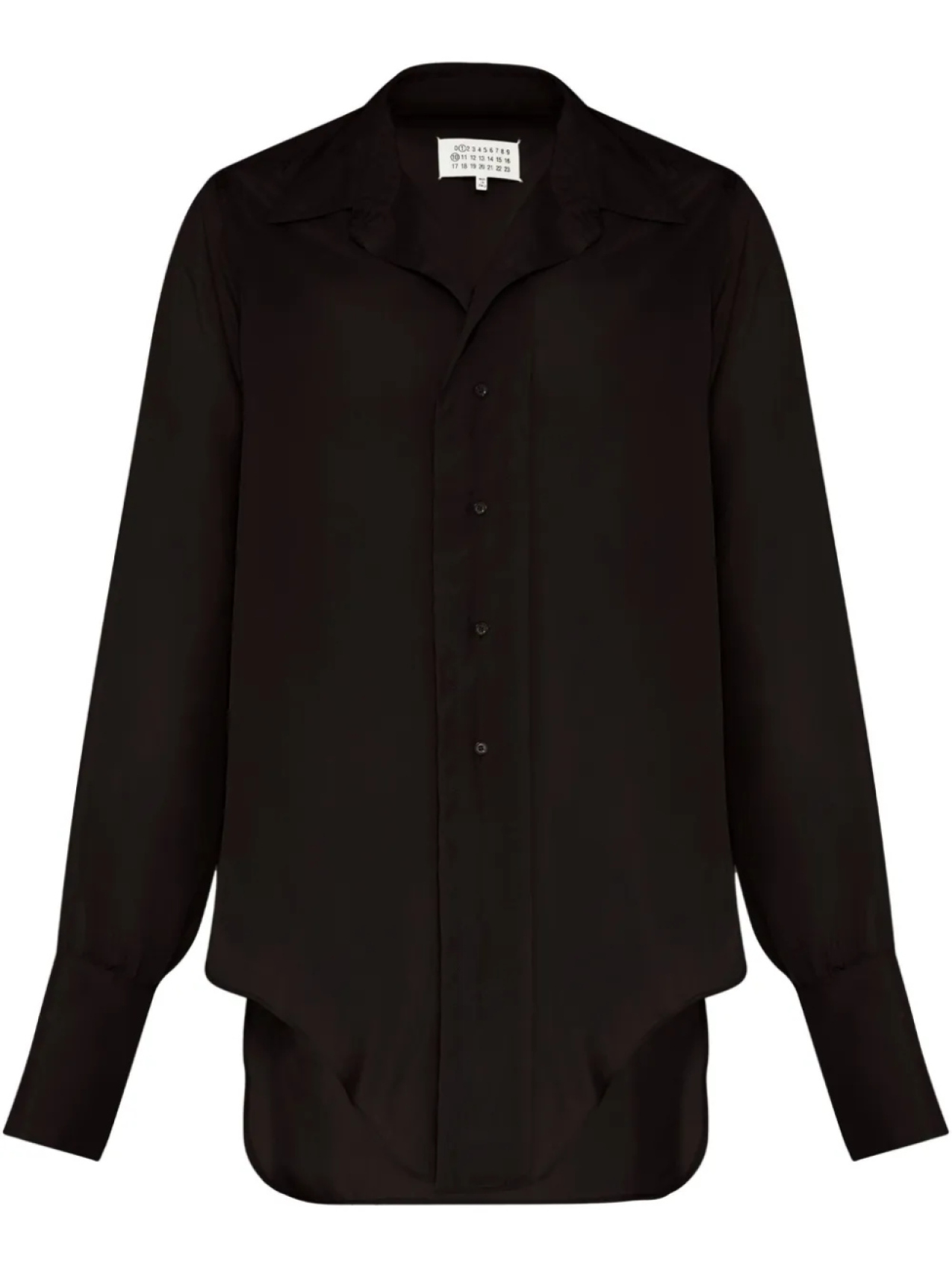 Рубашка с приспущенным подолом Maison Margiela, черный
Рубашка с приспущенным подолом Maison Margiela, черный