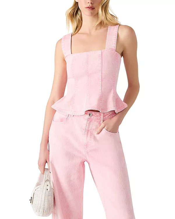 Джинсовый топ с баской Steve Madden, розовый
Джинсовый топ с баской Steve Madden, розовый