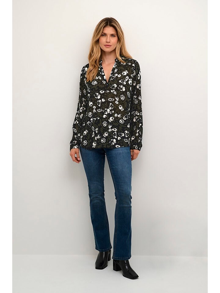 Блуза Kaffe Margit, цвет khaki/schwarz 
Блуза Kaffe Margit, цвет khaki/schwarz