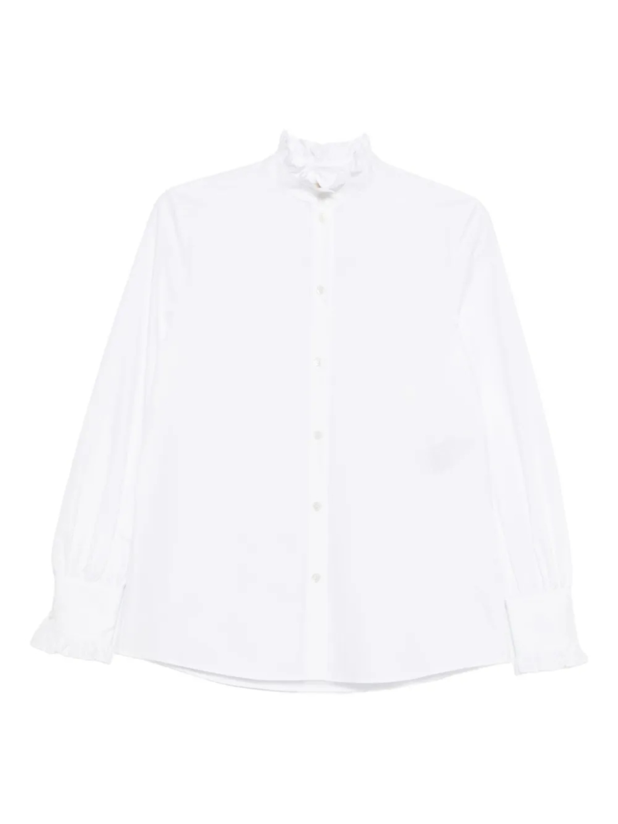 Рубашка Valentino Garavani с высоким воротом и оборками, белый
Рубашка Valentino Garavani с высоким воротом и оборками, белый