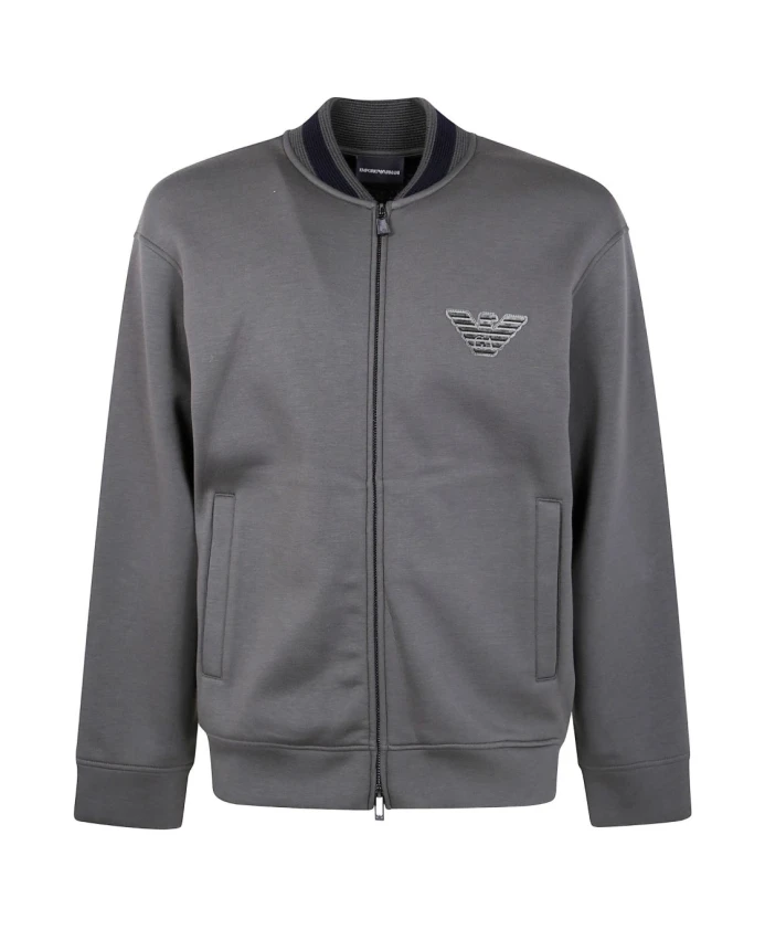 Серый пуловер на молнии с логотипом орла. Emporio Armani, серый
Серый пуловер на молнии с логотипом орла. Emporio Armani, серый