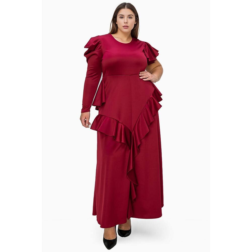 Платье макси Vivienne с оборками больших размеров L I V D, цвет Burgundy
Платье макси Vivienne с оборками больших размеров L I V D, цвет Burgundy