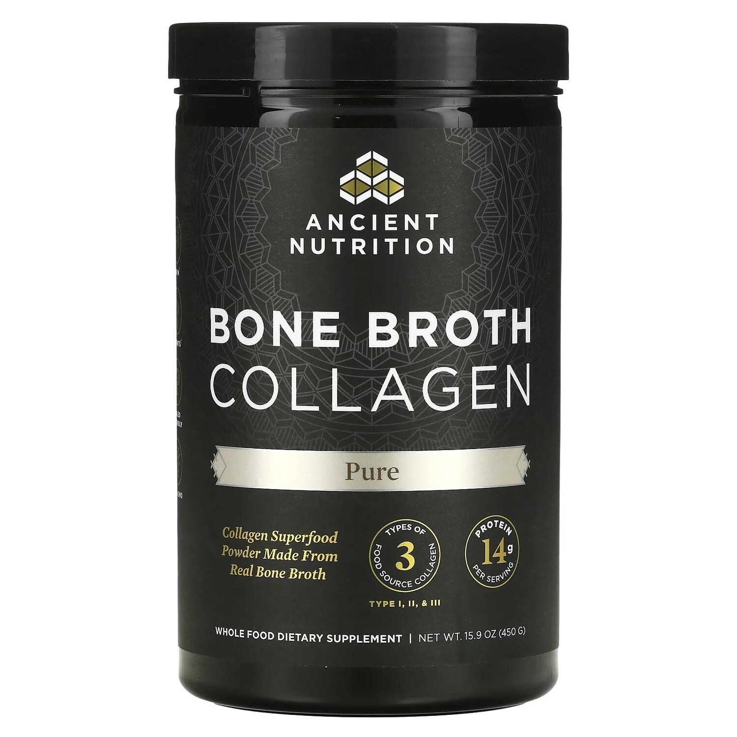 Dr. Axe / Ancient Nutrition Коллаген из костного бульона очищенный 450 г (15.9 oz)
Dr. Axe / Ancient Nutrition Коллаген из костного бульона очищенный 450 г (15.9 oz)