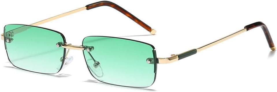 Модные прямоугольные женские солнцезащитные очки в винтажном стиле без оправы с прозрачными линзами Ocean Gradient, мужские солнцезащитные очки UV400 KTUCN, Gold Green Gradient
Модные прямоугольные женские солнцезащитные очки в винтажном стиле без оправы с прозрачными линзами Ocean Gradient, мужские солнцезащитные очки UV400 KTUCN, Gold Green Gradient