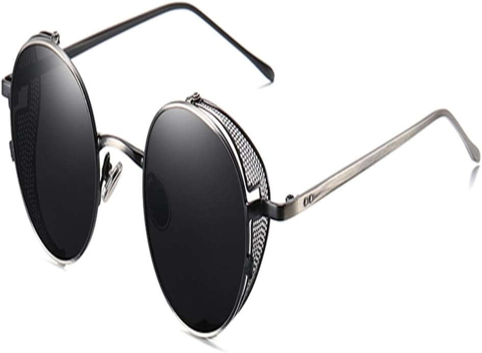 Женские ретро-солнцезащитные очки в стиле стимпанк с боковыми щитками из золотистого металла; мужские ретро-солнцезащитные очки круглой формы с полой оправой и защитой от УФ-излучения UV400 KTUCN, Gun With Black
Женские ретро-солнцезащитные очки в стиле стимпанк с боковыми щитками из золотистого металла; мужские ретро-солнцезащитные очки круглой формы с полой оправой и защитой от УФ-излучения UV400 KTUCN, Gun With Black