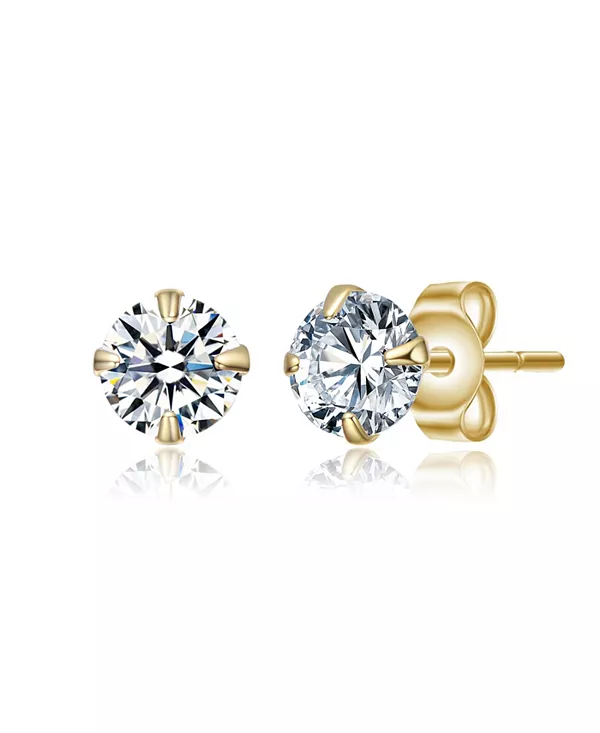 Детские серьги-гвоздики с покрытием из 14-каратного золота и круглыми кубическими циркониями диаметром 4 мм Gigigirl, white
Детские серьги-гвоздики с покрытием из 14-каратного золота и круглыми кубическими циркониями диаметром 4 мм Gigigirl, white