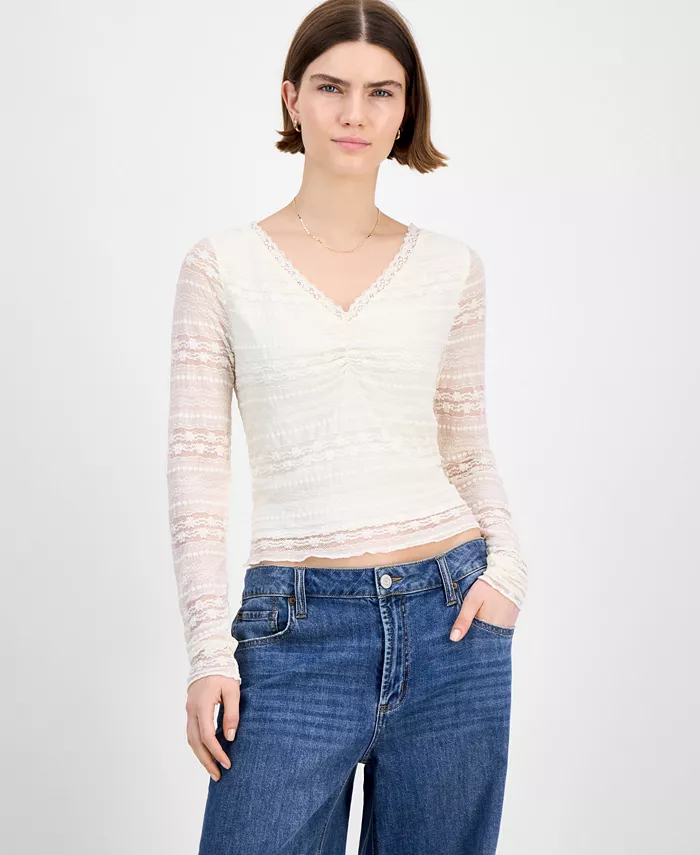 Юношеский топ с длинными рукавами и V-образным вырезом Celebrity Pink, белый
Юношеский топ с длинными рукавами и V-образным вырезом Celebrity Pink, белый