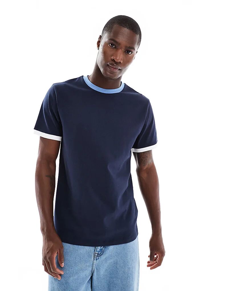 Футболка ASOS DESIGN с круглым вырезом, темно-синего цвета
Футболка ASOS DESIGN с круглым вырезом, темно-синего цвета