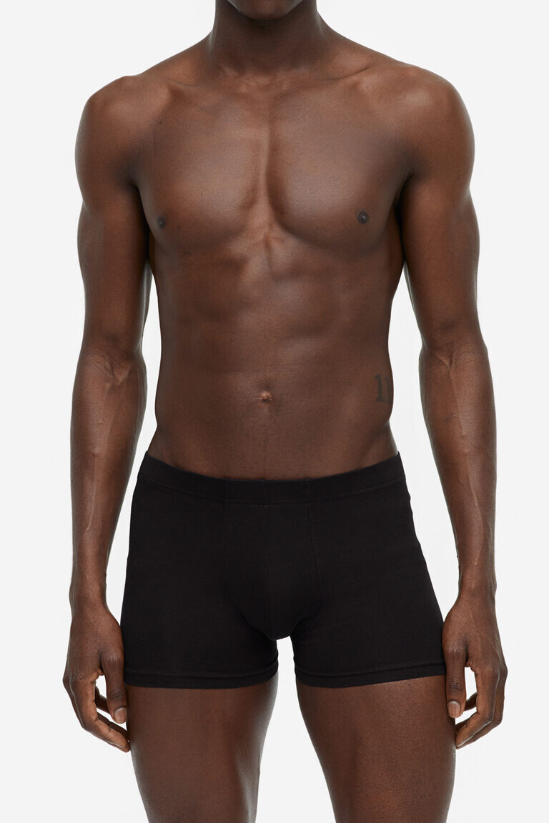 10 пар коротких хлопковых плавок H&M, черный
10 пар коротких хлопковых плавок H&M, черный