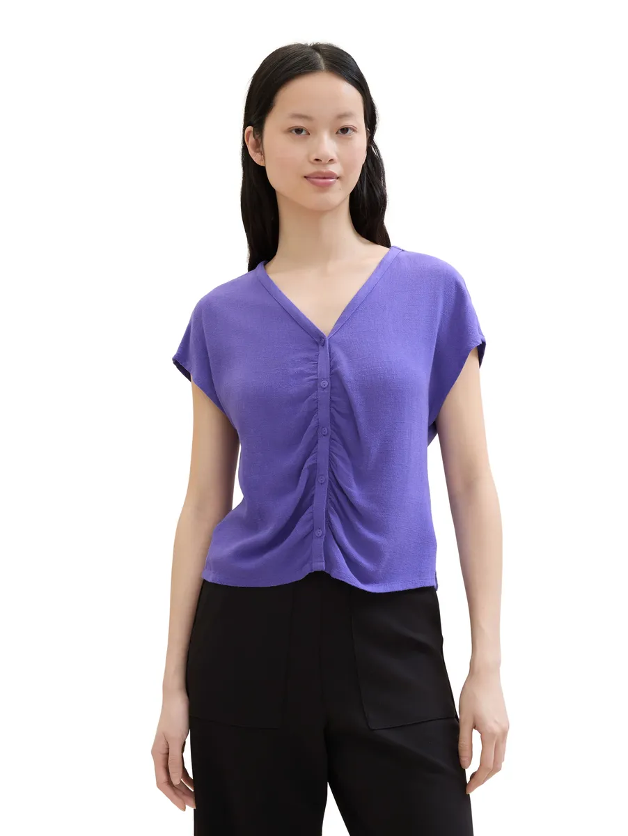 TOM TAILOR джинсовая блузка с короткими рукавами, планкой на пуговицах и рюшами Tom Tailor Denim, фиолетовый
TOM TAILOR джинсовая блузка с короткими рукавами, планкой на пуговицах и рюшами Tom Tailor Denim, фиолетовый