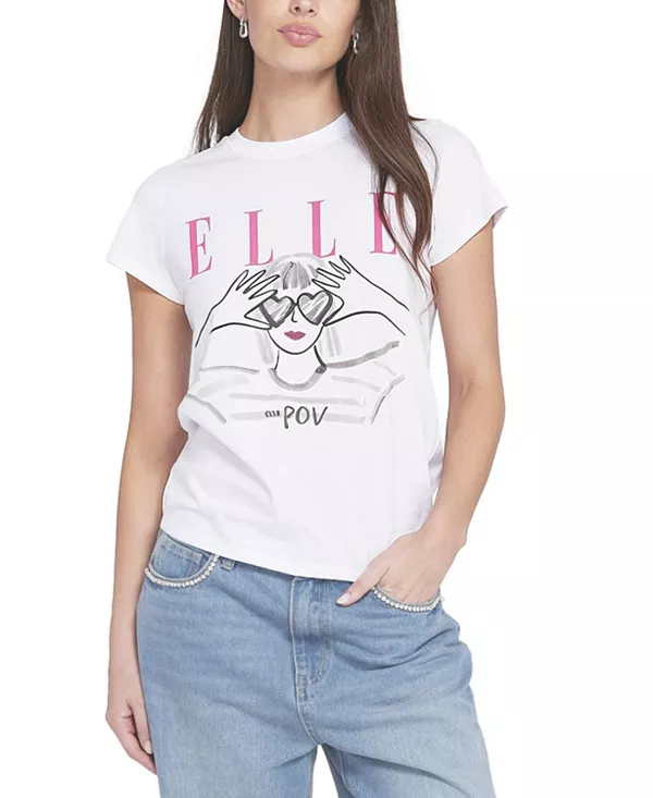 Футболка с принтом «Влюбленные глаза» Elle Collection, белый
Футболка с принтом «Влюбленные глаза» Elle Collection, белый
