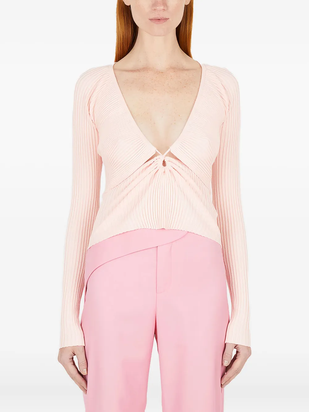 Футболка с V-образным вырезом и сборками Wynn Hamlyn, розовый
Футболка с V-образным вырезом и сборками Wynn Hamlyn, розовый