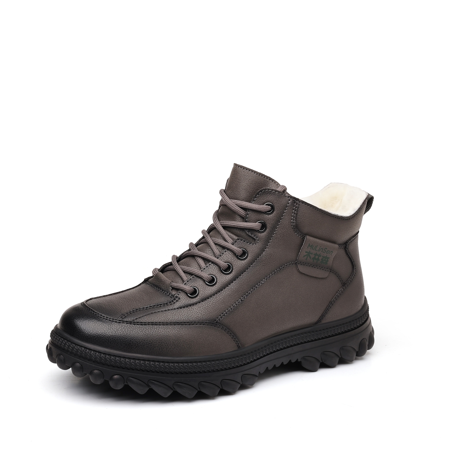Mulinsen Зимние боевые ботинки с шерстяной подкладкой, полувысокие повседневные туфли мужские серые, цвет Gray
Mulinsen Зимние боевые ботинки с шерстяной подкладкой, полувысокие повседневные туфли мужские серые, цвет Gray