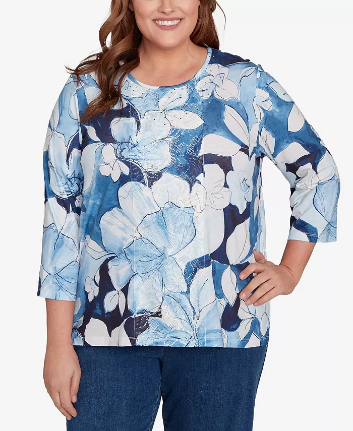 Классический однотонный топ больших размеров с цветочным узором Alfred Dunner, мультиколор
Классический однотонный топ больших размеров с цветочным узором Alfred Dunner, мультиколор