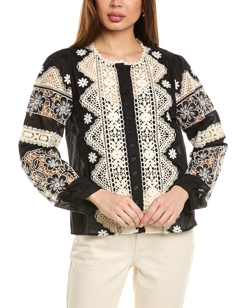 Блузка на пуговицах от Johnny Was Ronnie Johnny Was, черный
Блузка на пуговицах от Johnny Was Ronnie Johnny Was, черный