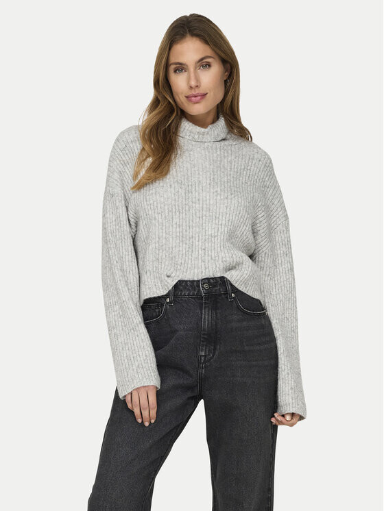 Свитер с высоким воротником обычного кроя Only, серый
Свитер с высоким воротником обычного кроя Only, серый