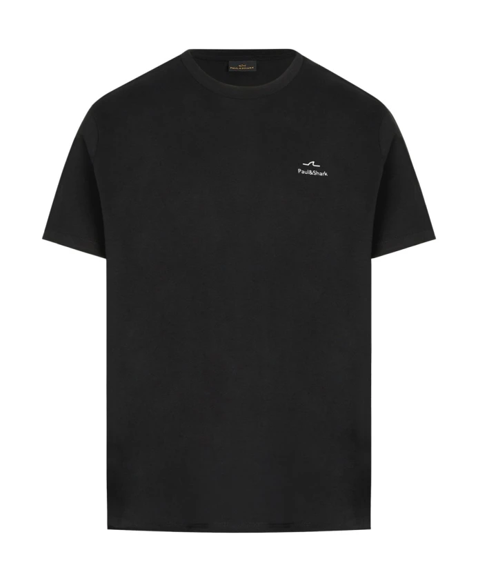 Хлопковая футболка с эмблемой черной акулы Paul & Shark, черный
Хлопковая футболка с эмблемой черной акулы Paul & Shark, черный