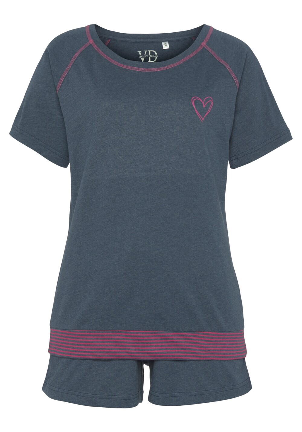 Короткий пижамный комплект VIVANCE, синий
Короткий пижамный комплект VIVANCE, синий