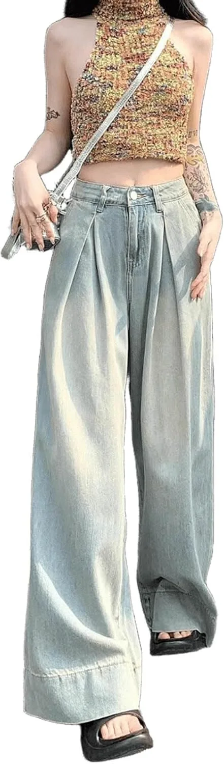 Ретро джинсы с высокой талией и эффектом мешковатости LREUIP
Ретро джинсы с высокой талией и эффектом мешковатости LREUIP