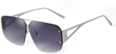 Солнцезащитные очки в стиле ретро 2027 года, квадратные, без оправы, модные, с металлической оправой, увеличенного размера, с плоской верхней частью MTZJH, C2 Silver Grey
Солнцезащитные очки в стиле ретро 2027 года, квадратные, без оправы, модные, с металлической оправой, увеличенного размера, с плоской верхней частью MTZJH, C2 Silver Grey