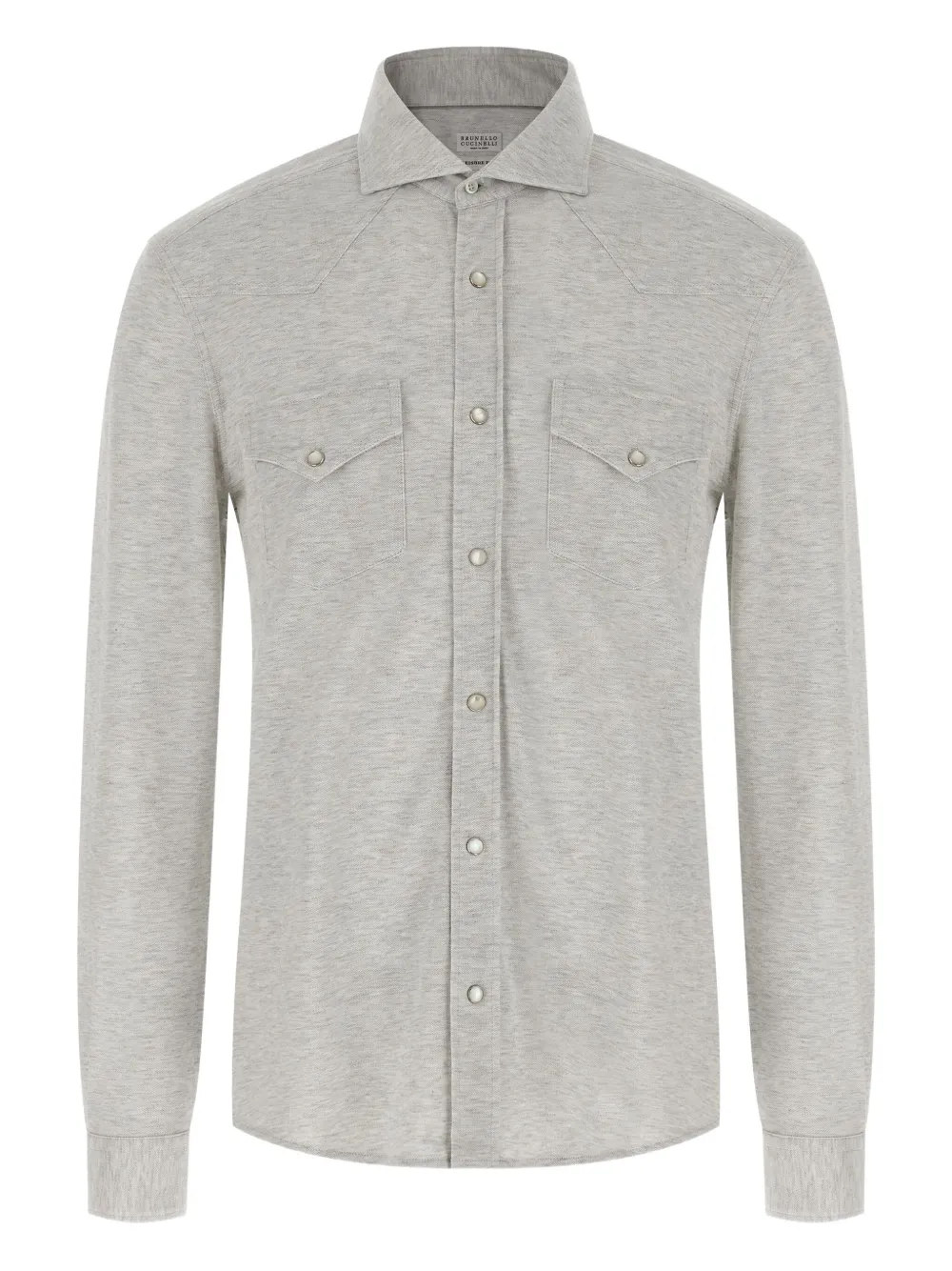 Рубашка из хлопка с двумя карманами Brunello Cucinelli, серый
Рубашка из хлопка с двумя карманами Brunello Cucinelli, серый