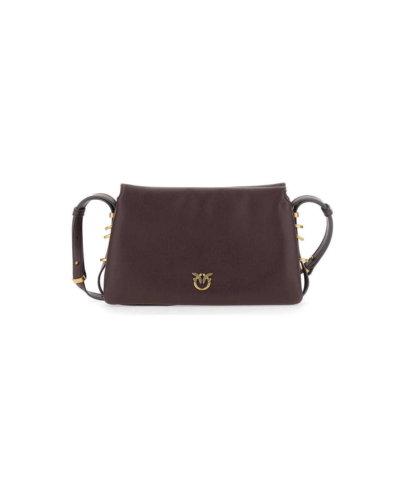 Кожаная сумка Pinko Mini One Two Three, коричневая
Кожаная сумка Pinko Mini One Two Three, коричневая