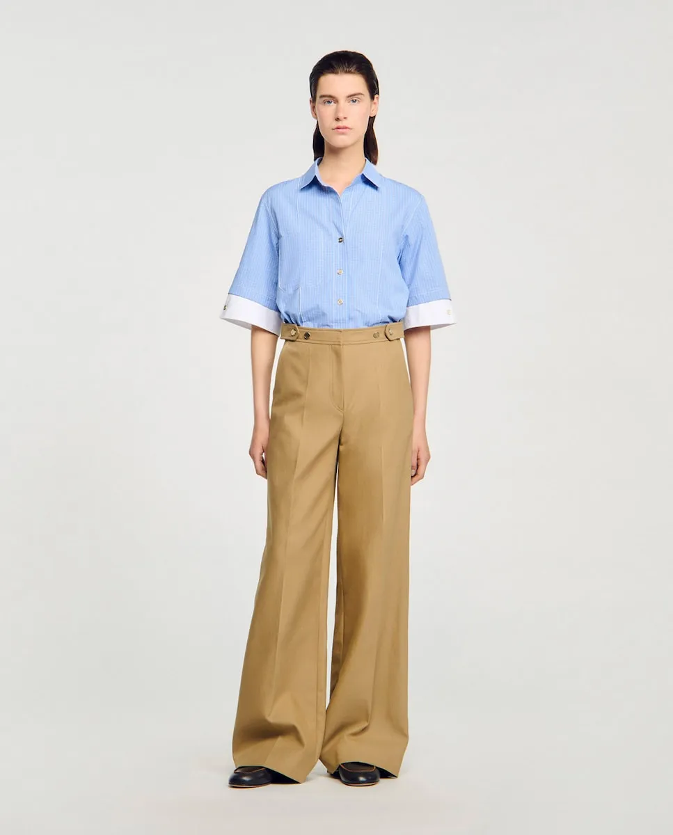 Женские брюки из хлопка Sandro, бежевый
Женские брюки из хлопка Sandro, бежевый