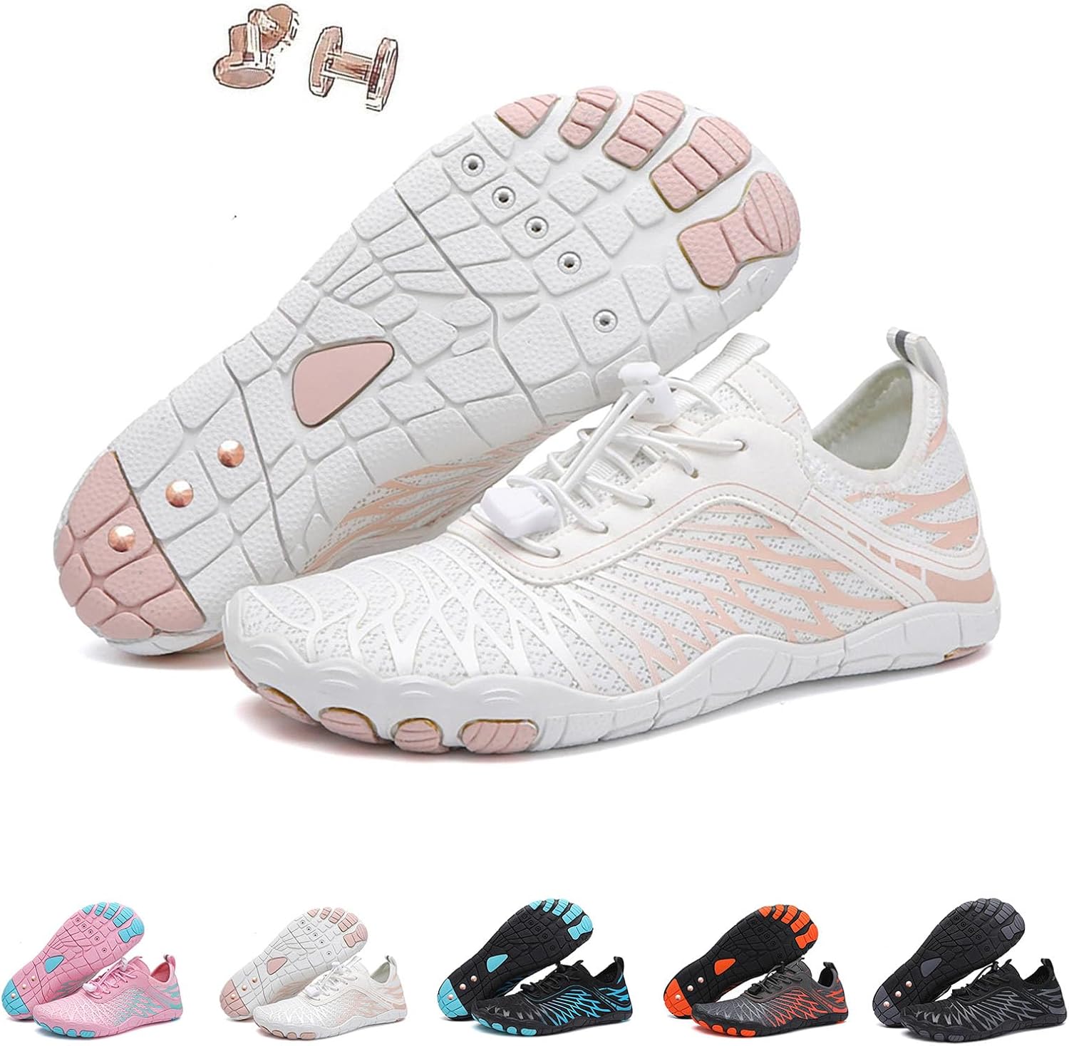 Заземляющие кроссовки с медью для женщин и мужчин, водонепроницаемые, для трейл-раннинга, здоровые и нескользящие, с легким надеванием, минималистичная спортивная обувь Generic, белый
Заземляющие кроссовки с медью для женщин и мужчин, водонепроницаемые, для трейл-раннинга, здоровые и нескользящие, с легким надеванием, минималистичная спортивная обувь Generic, белый