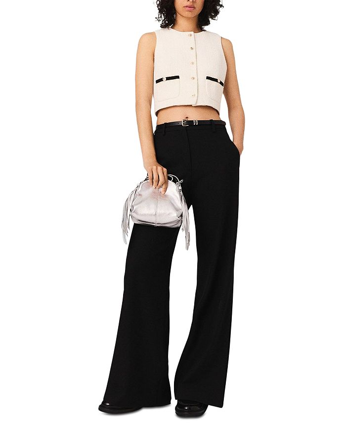 Безрукавка из твида Maje, слоновая кость/кремовый
Безрукавка из твида Maje, слоновая кость/кремовый