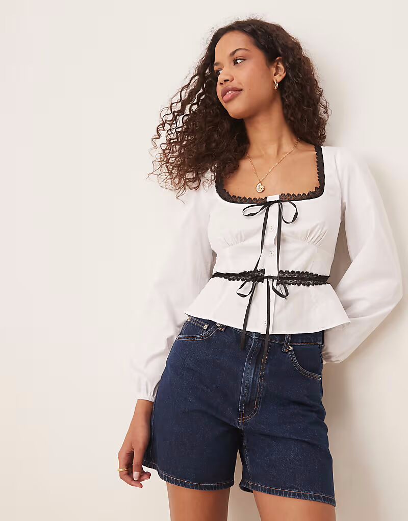 Гламурные топы с квадратным вырезом в белом и черном цвете Glamorous
Гламурные топы с квадратным вырезом в белом и черном цвете Glamorous