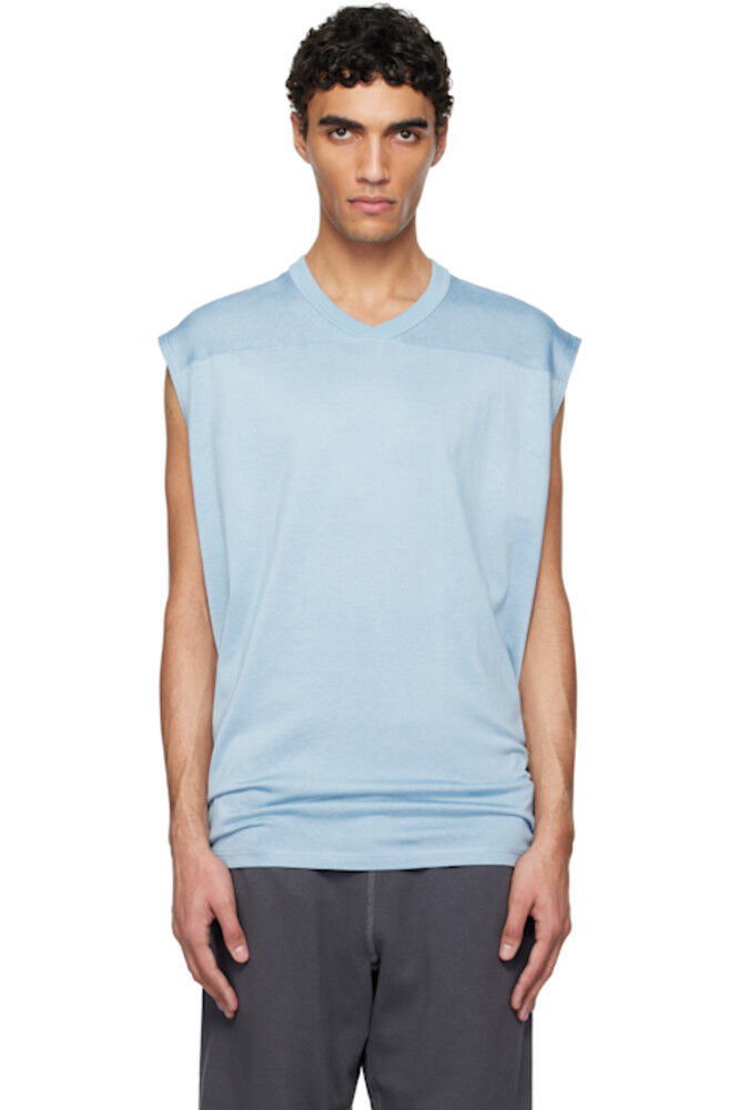 Синяя майка из хлопка и вискозы N/S nanamica
Синяя майка из хлопка и вискозы N/S nanamica