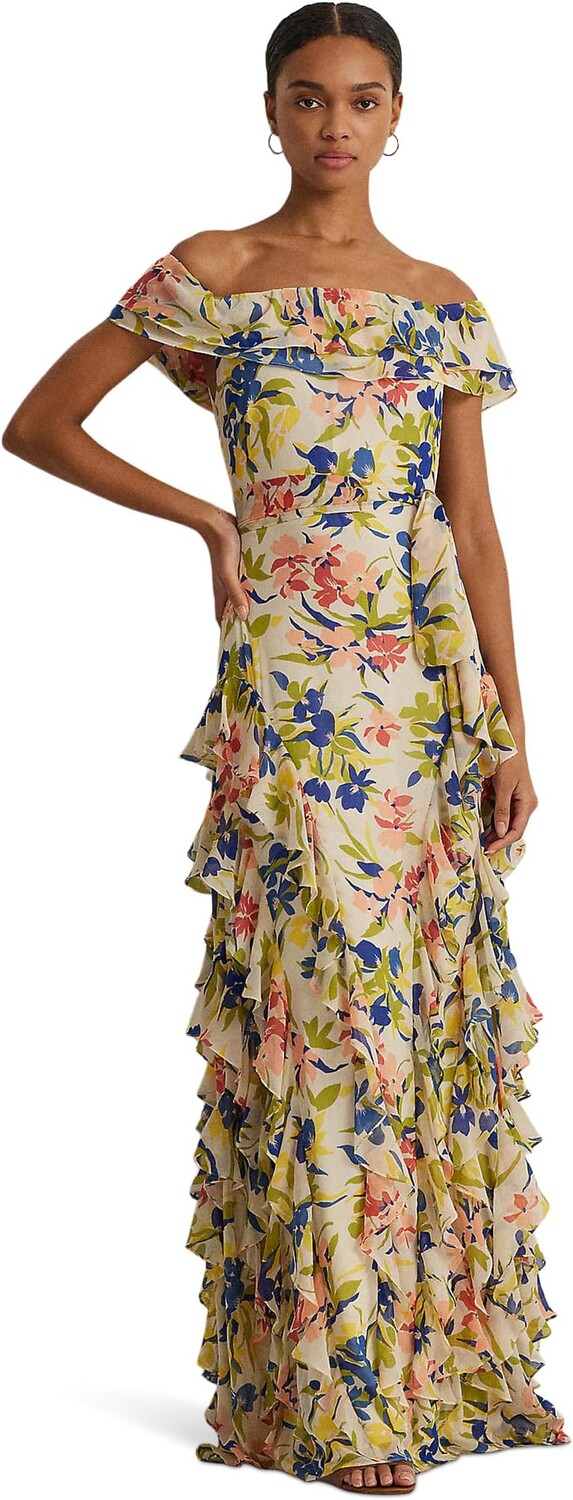 Платье Lauren Ralph Lauren Floral Georgette Off-the-Shoulder Gown, цвет Cream/Blue Multi
Платье Lauren Ralph Lauren Floral Georgette Off-the-Shoulder Gown, цвет Cream/Blue Multi