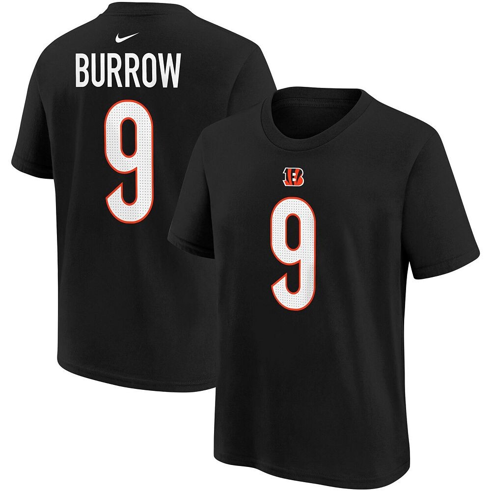 Молодежная футболка Nike Joe Burrow Black Cincinnati Bengals с именем и номером игрока, цвет Bng Black
Молодежная футболка Nike Joe Burrow Black Cincinnati Bengals с именем и номером игрока, цвет Bng Black