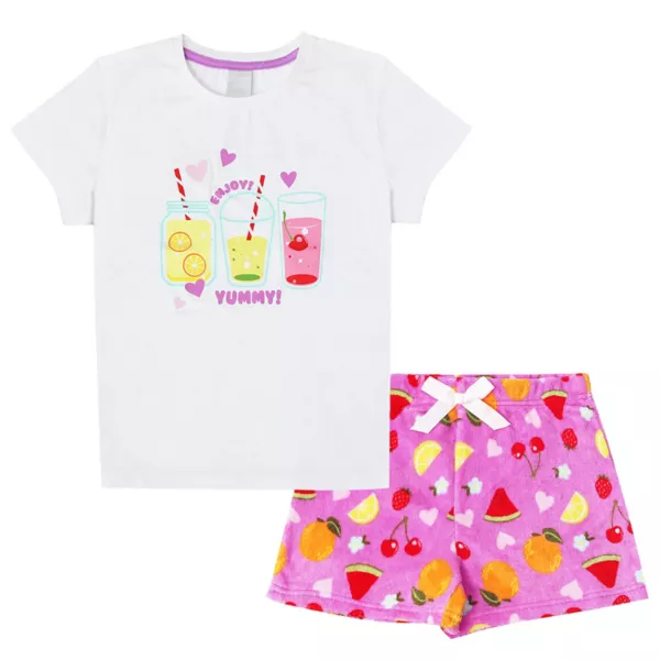 Комплект из пижамной рубашки и флисовых шорт для девочек 4-16 лет Jellifish, цвет fruits
Комплект из пижамной рубашки и флисовых шорт для девочек 4-16 лет Jellifish, цвет fruits