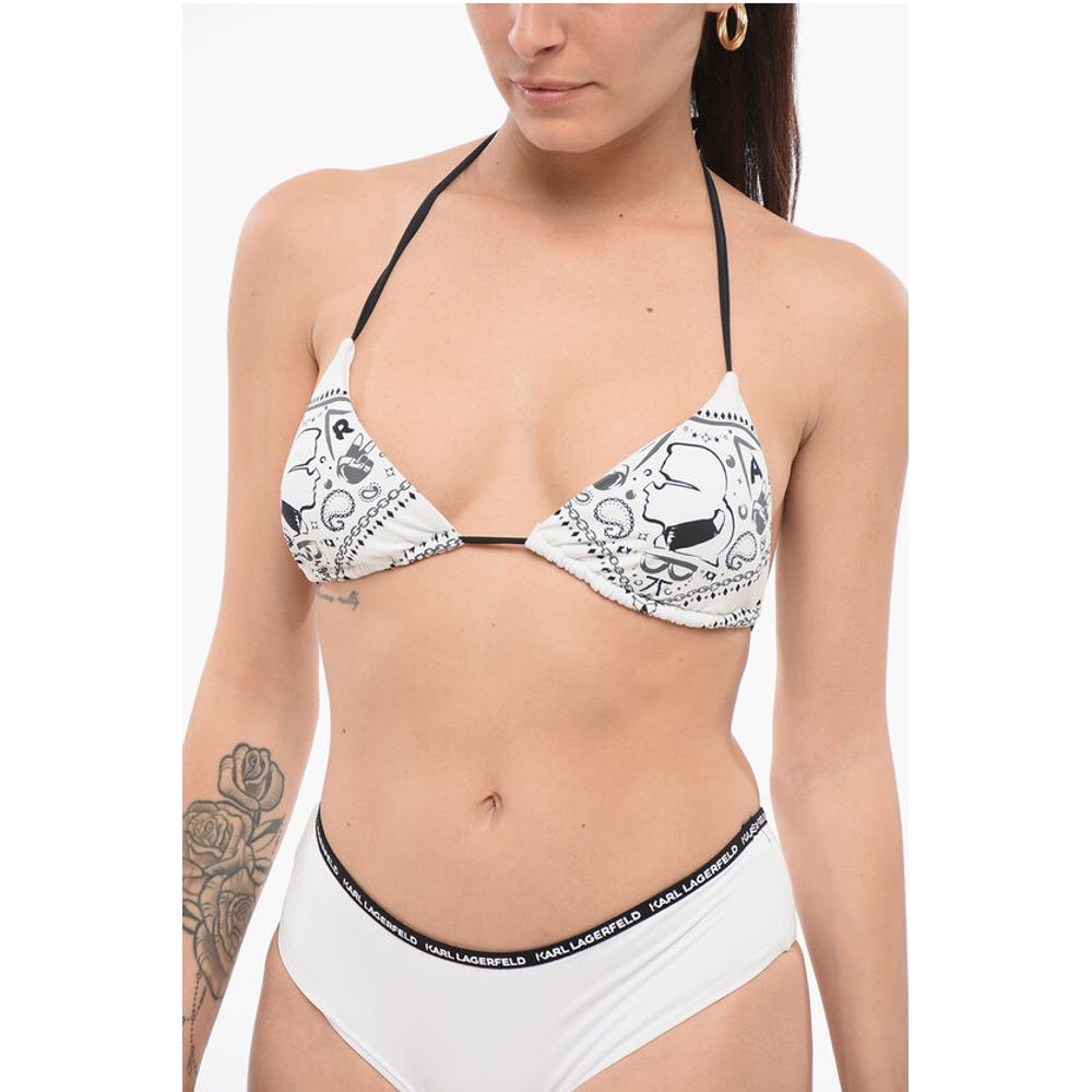 Верх бикини с треугольным принтом Karl Lagerfeld, White
Верх бикини с треугольным принтом Karl Lagerfeld, White