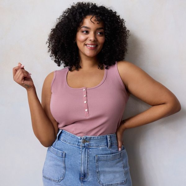 Майка-хенли больших размеров Lc Lauren Conrad, цвет lavender silk
Майка-хенли больших размеров Lc Lauren Conrad, цвет lavender silk