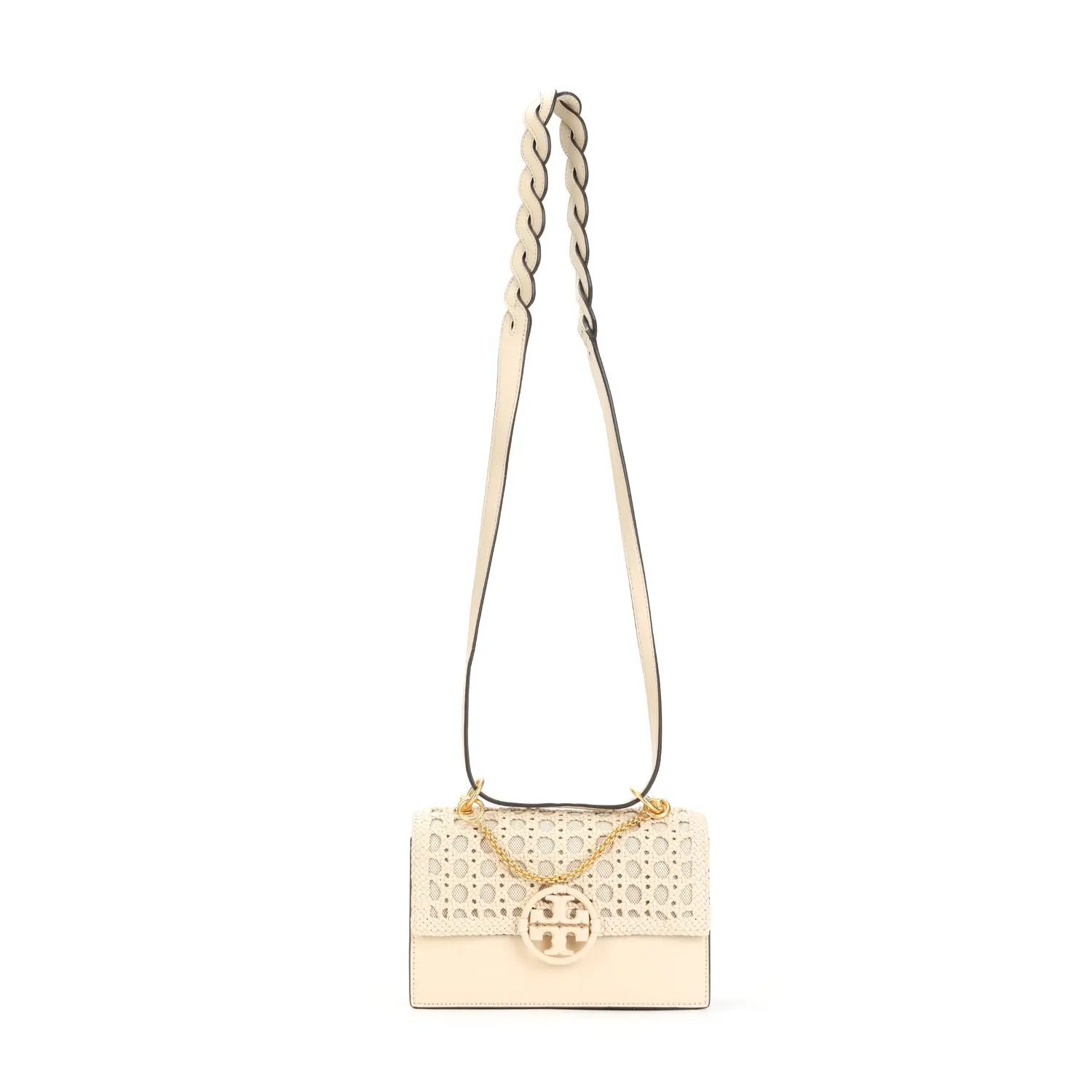 TORY BURCH Миллер плетеная сумка через плечо малого размера с кожаной отделкой женская сырно-белая 
TORY BURCH Миллер плетеная сумка через плечо малого размера с кожаной отделкой женская сырно-белая