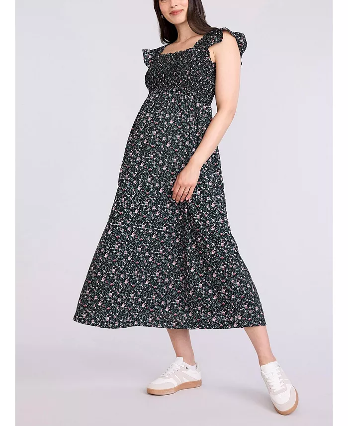 Женское платье макси без рукавов с оборками на плечах – Motherhood Maternity, синий
Женское платье макси без рукавов с оборками на плечах – Motherhood Maternity, синий